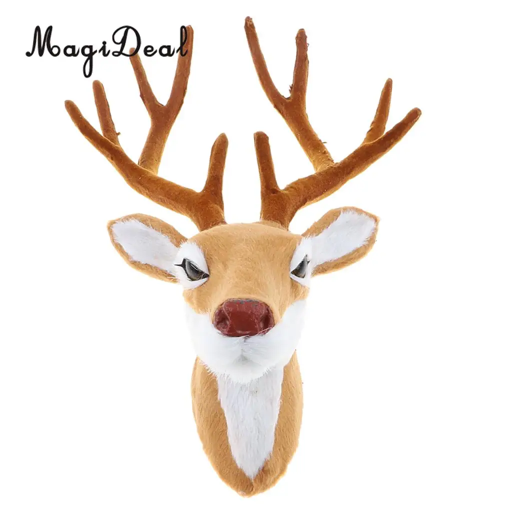 Realistic Stuffed Deer Head Model Toy Faux Fur Animal Wall Hanging Decoration Home Christmas Party Ornament Gift
Realistic Stuffed Deer Head Model Toy Faux Fur Animal Wall Hanging Decoration Home Christmas Party Ornament Gift