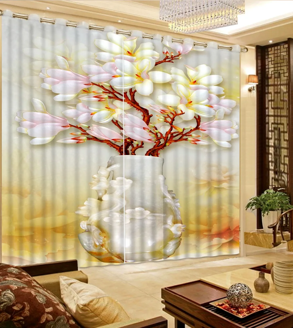 Customized size Luxury Blackout 3D Window Curtains For Living Room Magnolia flower curtains
Customized size Luxury Blackout 3D Window Curtains For Living Room Magnolia flower curtains