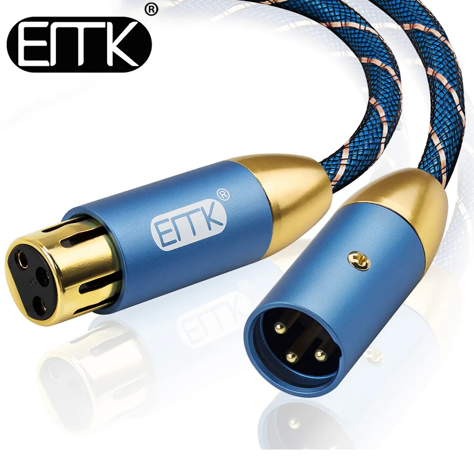 

EMK XLR Cable Karaoke Microphone Sound Cannon Cable Plug XLR Extension Mikrofon Cable for Audio Mixer Amplifiers 15m XLR Cord