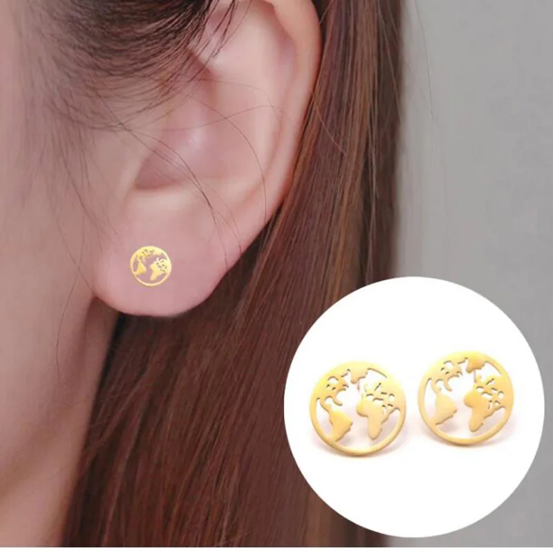 1PR Oorbellen Rvs Fashion World Map Stud Oorbellen voor Vrouwen Meisjes Globe Traveler Sieraden pendientes mujer for girl gifts
1PR Oorbellen Rvs Fashion World Map Stud Oorbellen voor Vrouwen Meisjes Globe Traveler Sieraden pendientes mujer for girl gifts