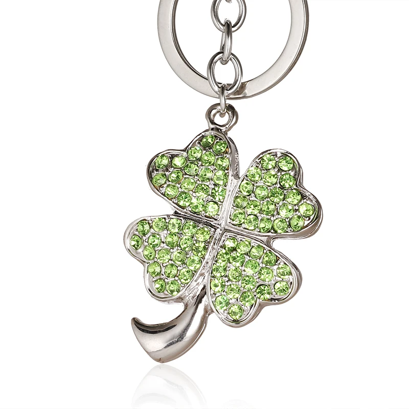 Брелок для ключей с красивым кристаллом lucky clover Сумка подвеской кольцо ysk087