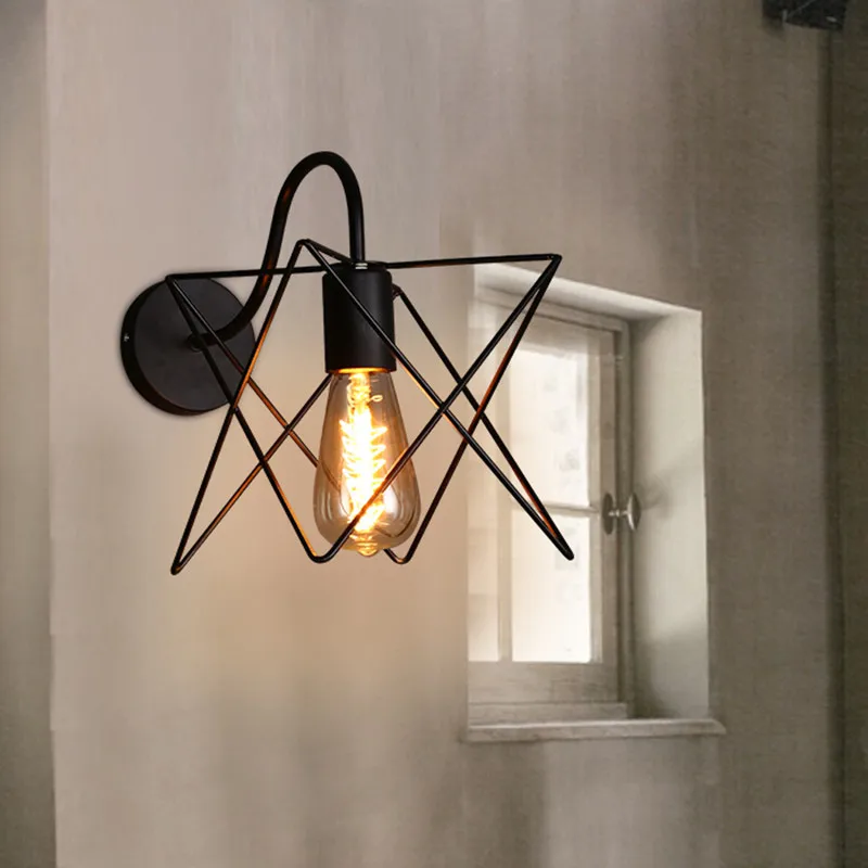 Vintage Wall lamp Bedroom Bedside Wall Sconce applique murale luminaire metal Cage light kitchen Fixtures Indoor modern lighting
Vintage Wall lamp Bedroom Bedside Wall Sconce applique murale luminaire metal Cage light kitchen Fixtures Indoor modern lighting