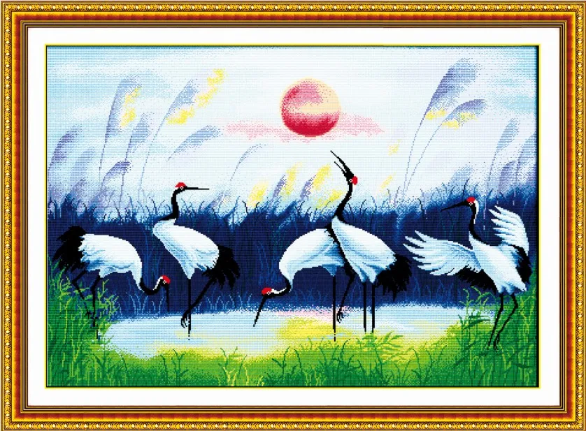 Five cranes picture cross stitch kit animal bird 14ct 11ct count printed canvas x stitching embroidery DIY handmade needlework
Five cranes picture cross stitch kit animal bird 14ct 11ct count printed canvas x stitching embroidery DIY handmade needlework