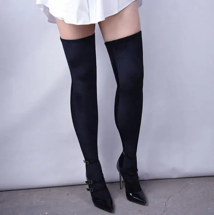 Women's sexy elastic long black color velvet stockings female long sexy black stockings 60cm R1451
Women's sexy elastic long black color velvet stockings female long sexy black stockings 60cm R1451