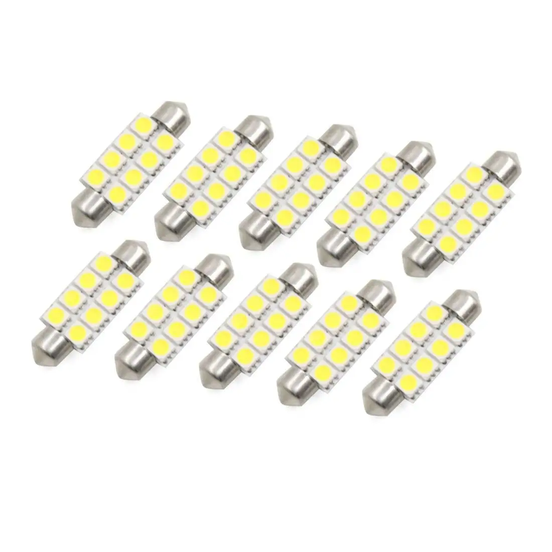 uxcell 10Pcs 40mm Warm White 8-5050-SMD LED Festoon Dome Map Light Car Interior Lamp
uxcell 10Pcs 40mm Warm White 8-5050-SMD LED Festoon Dome Map Light Car Interior Lamp