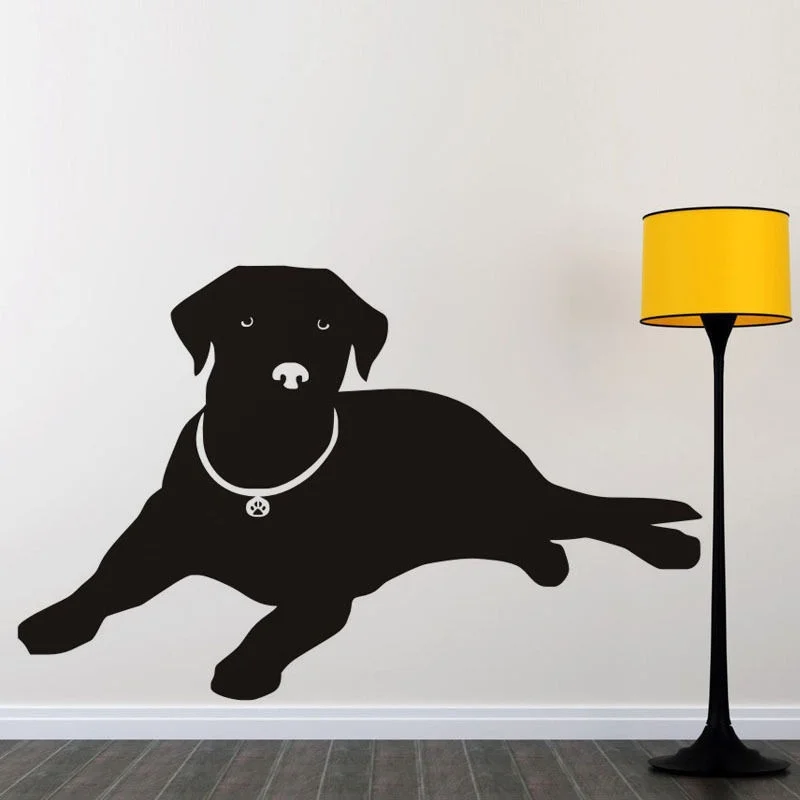 

Lying Dog Wall Decal Labrador Silhouette Wall Decal For Bedroom Living Room Pets Wall Sticker For Kids Room Art Mural