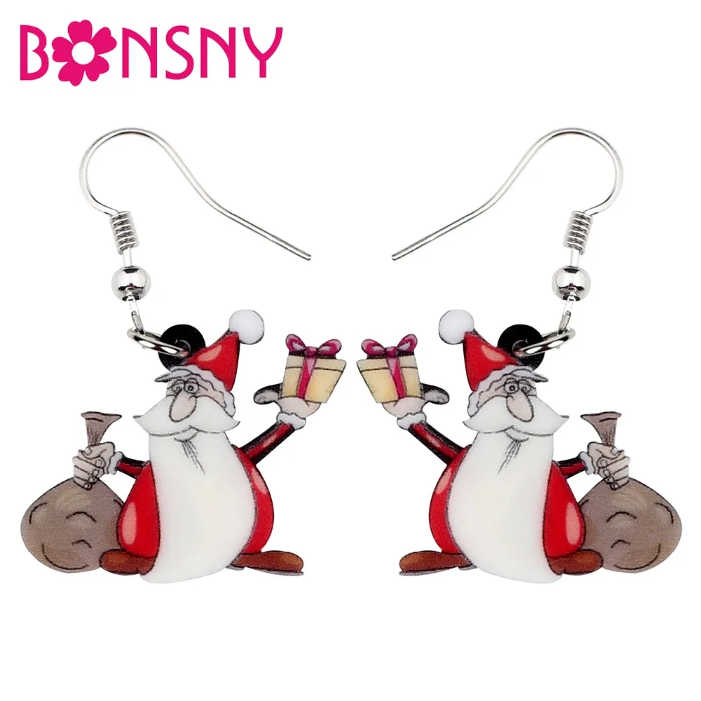 Bonsny Acrylic Christmas Gift Santa Claus Bag Earrings Drop Dangle Costume Navidad Jewelry For Women Girl Teen Party Charms 2018
Bonsny Acrylic Christmas Gift Santa Claus Bag Earrings Drop Dangle Costume Navidad Jewelry For Women Girl Teen Party Charms 2018