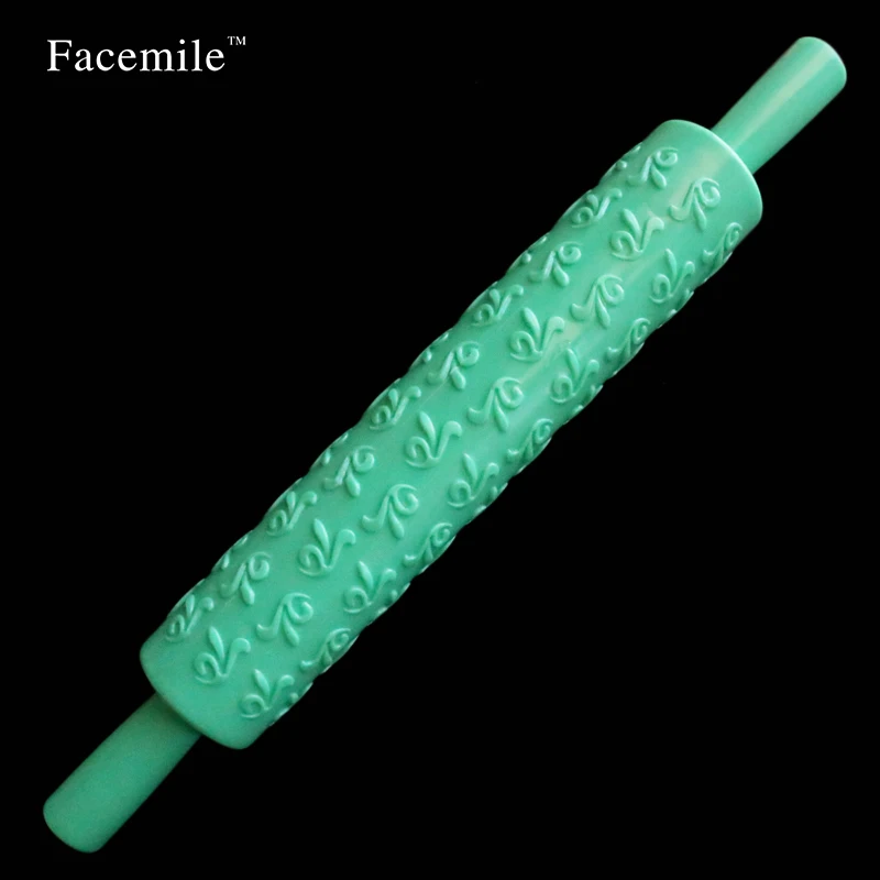 mac new Flower Texture Rolling Pin Dough Embossing Tool Cake Pastry Baking Decorating Kitchen DIY Ribbon Stripe Tool|textured rolling pin|rolling pin