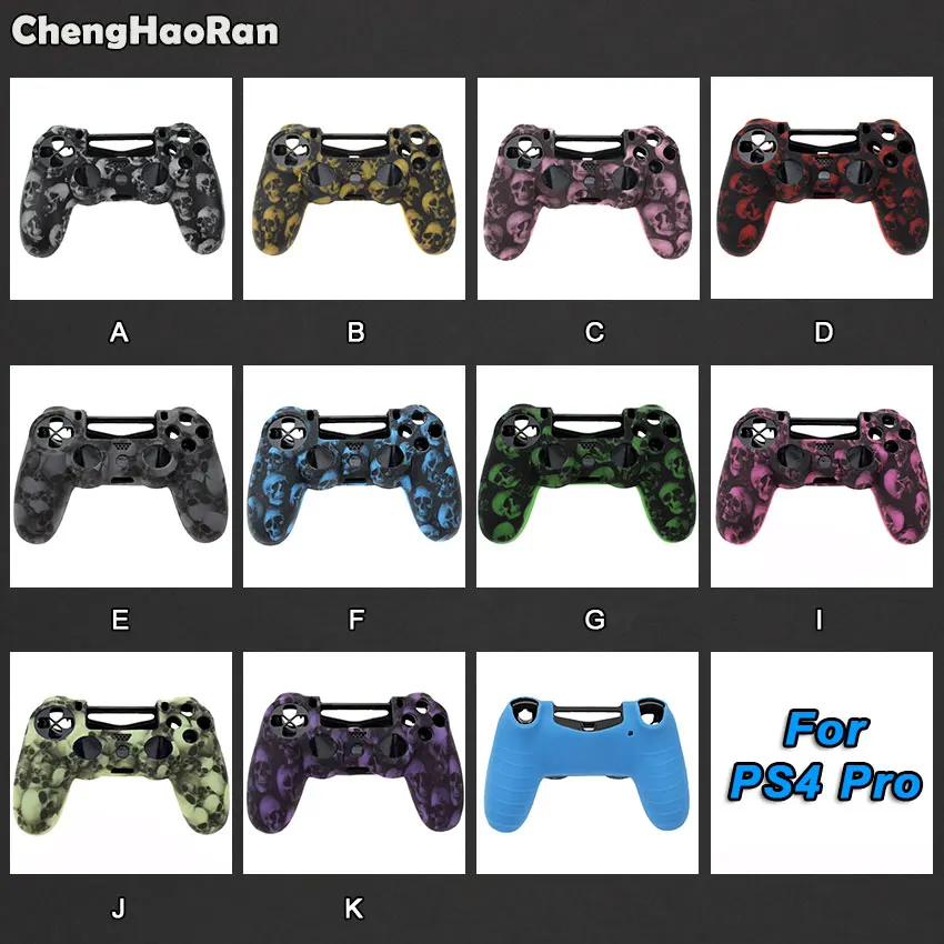 ChengHaoRan для PS4 Slim Skull силиконовый гелевый резиновый мягкий чехол геймпада Pro
