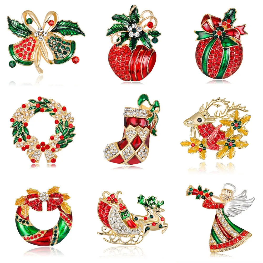10pcs/lot New Year Brooches Women Christmas Charm Gifts Rhinestone Shiny Brooches Pins Silk Scarf Brooches Pin Jewelry Accesso
10pcs/lot New Year Brooches Women Christmas Charm Gifts Rhinestone Shiny Brooches Pins Silk Scarf Brooches Pin Jewelry Accesso