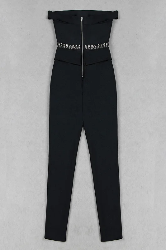 Top Quality Celebrity Black Slash Neck Beading Rayon Bandage Jumpauit Elegant Homecoming Party Jumpsuit
Top Quality Celebrity Black Slash Neck Beading Rayon Bandage Jumpauit Elegant Homecoming Party Jumpsuit