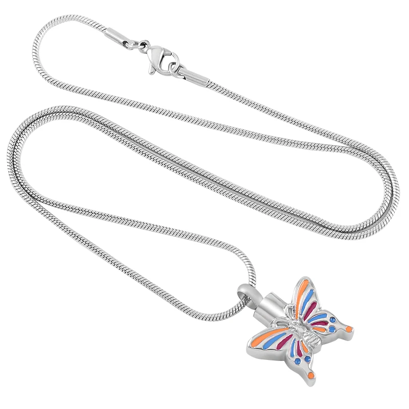 IJD9239 Stainless Steel Tricolor Butterfly Cremation Necklace for Ashes Urn Pendant Memorial Keepsake Jewelry
IJD9239 Stainless Steel Tricolor Butterfly Cremation Necklace for Ashes Urn Pendant Memorial Keepsake Jewelry