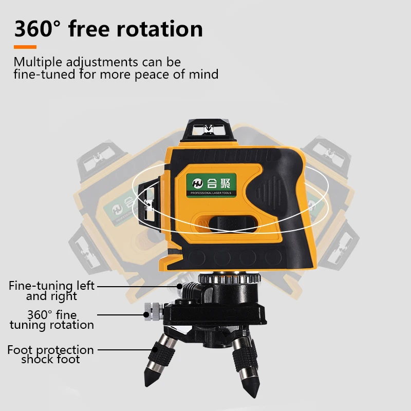 Laser Level 3D 12 Lines Green Laser Levels Self-Leveling 360 Horizontal And Vertical Cross Super Powerful Green Laser Beam Line
Laser Level 3D 12 Lines Green Laser Levels Self-Leveling 360 Horizontal And Vertical Cross Super Powerful Green Laser Beam Line