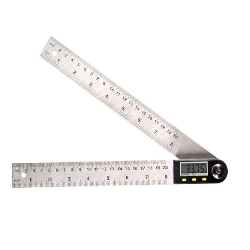 200 мм цифровой транспортир Инклинометр Гониометр уровень измерительный инструмент электронный угломер из нержавеющей стали угловая линей...