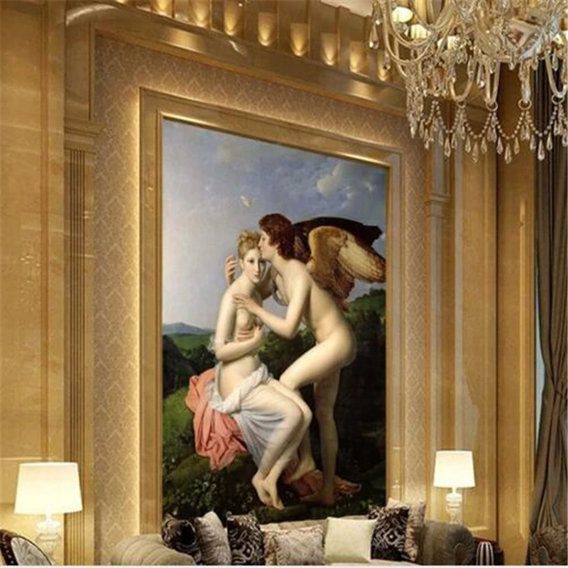 beibehang Large custom wallpapers Cupid and Psyche Neoclassic European oil paintings porch backdrop papel de parede listrado
beibehang Large custom wallpapers Cupid and Psyche Neoclassic European oil paintings porch backdrop papel de parede listrado