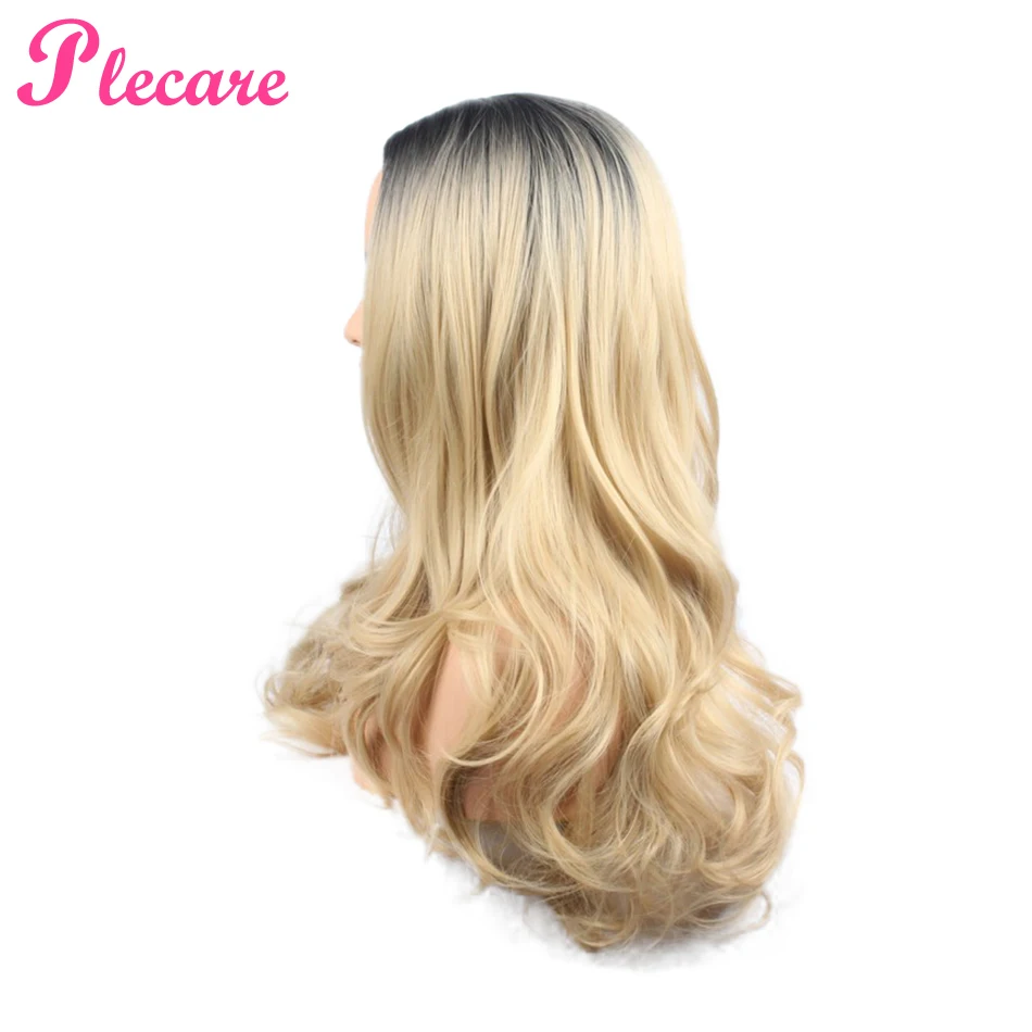 Plecare длинные вьющиеся волнистые Омбре синтетические парики с блондинами женские