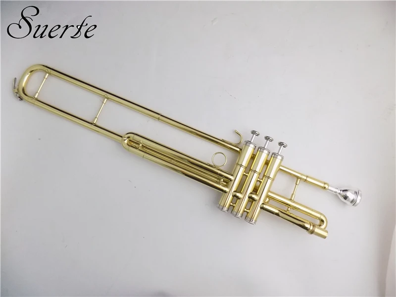 Eb Trombone Musical instruments with case and Mouthpiece Yellow brass Piston trombone Lacquer Nickel Silver
Eb Trombone Musical instruments with case and Mouthpiece Yellow brass Piston trombone Lacquer Nickel Silver