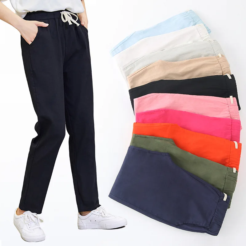 Plus Size High Waist Stretch Long Pants Women Cotton Straight Trousers Women Femme Work Office Ladies Pants C4316
Plus Size High Waist Stretch Long Pants Women Cotton Straight Trousers Women Femme Work Office Ladies Pants C4316