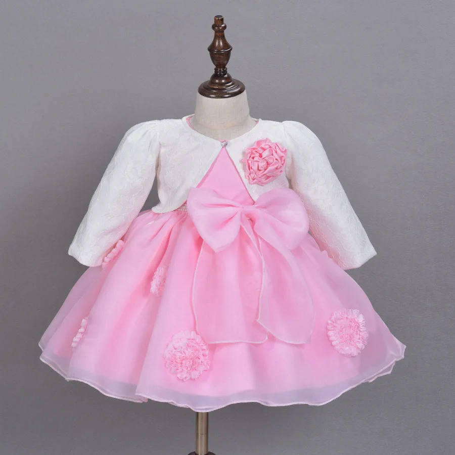 Марка малышей Девушка Крещение Платье Девочки Принцесса Dress 0 24 М Подарок На День