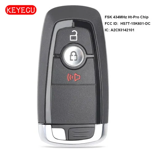Keyecu Replacement Smart Remote Key Fob FSK 434MHz for Ford Edge 2018 FCC: HS7T-15K601-IC: A2C93142101
Keyecu Replacement Smart Remote Key Fob FSK 434MHz for Ford Edge 2018 FCC: HS7T-15K601-IC: A2C93142101