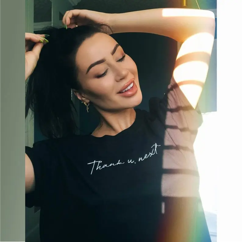 Thank U Next Black Slogan T-Shirt Hipster Women Aesthetic Clothing Thank u next Letter quote art tops graphic grunge t shirts
Thank U Next Black Slogan T-Shirt Hipster Women Aesthetic Clothing Thank u next Letter quote art tops graphic grunge t shirts