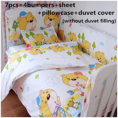 6/7PCS Crib Bedding Set Cushion Safety Protector Infant Cotton ropa de cuna Baby BedSheet Baby Bedding Set , 120*60/120*70cm
6/7PCS Crib Bedding Set Cushion Safety Protector Infant Cotton ropa de cuna Baby BedSheet Baby Bedding Set , 120*60/120*70cm