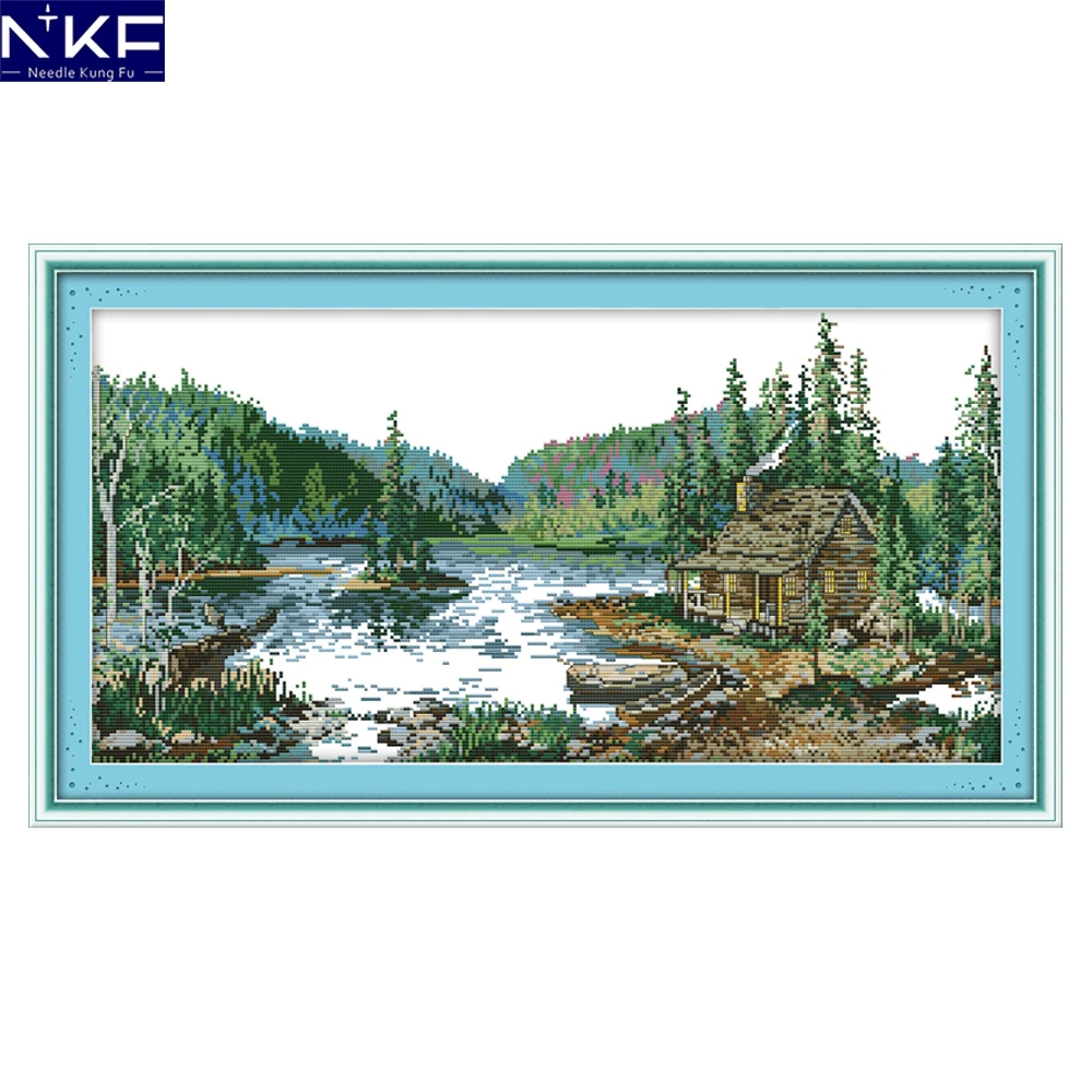 NKF With Lake and Hills Chinese Cross Stitch Pattern DIY Needlework Embroidery Scenery Cross Stitch for Home Decor
NKF With Lake and Hills Chinese Cross Stitch Pattern DIY Needlework Embroidery Scenery Cross Stitch for Home Decor