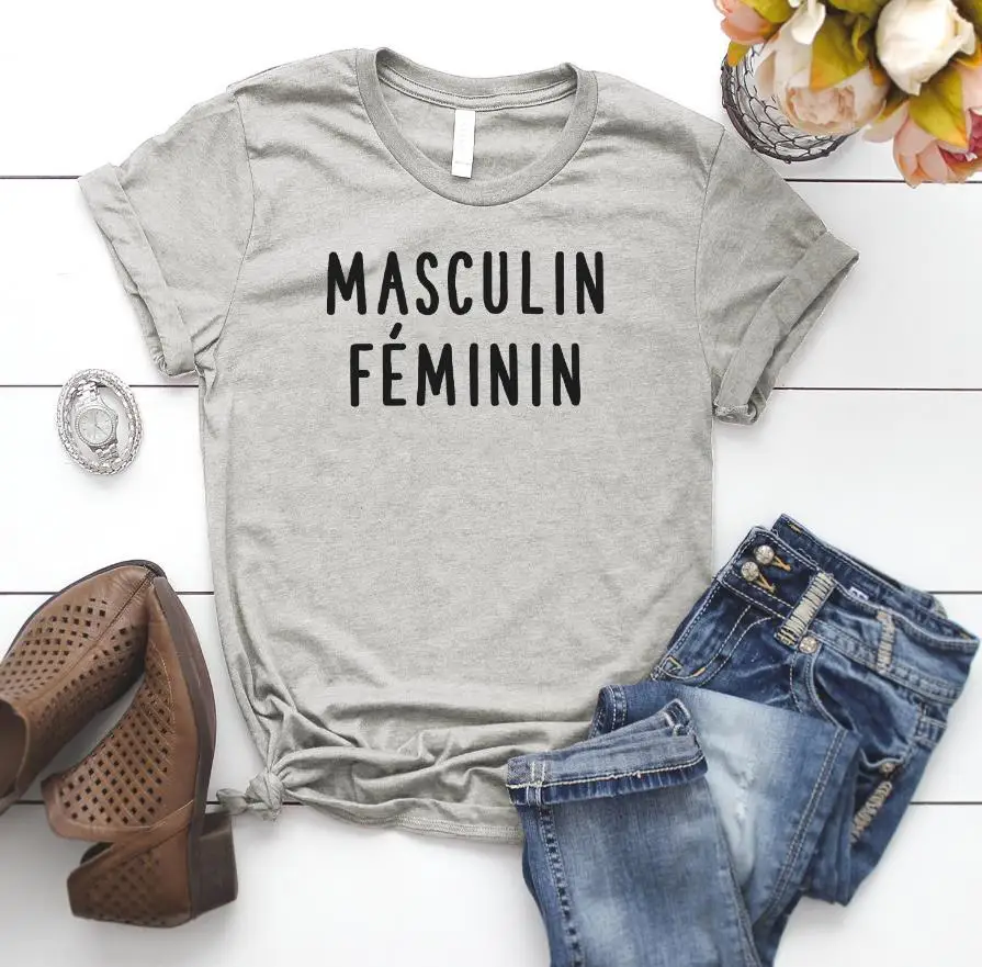 Masculin Feminin Women tshirt Cotton Casual Funny t shirt For Lady Yong Girl Top Tee Hipster Drop Ship S-353
Masculin Feminin Women tshirt Cotton Casual Funny t shirt For Lady Yong Girl Top Tee Hipster Drop Ship S-353