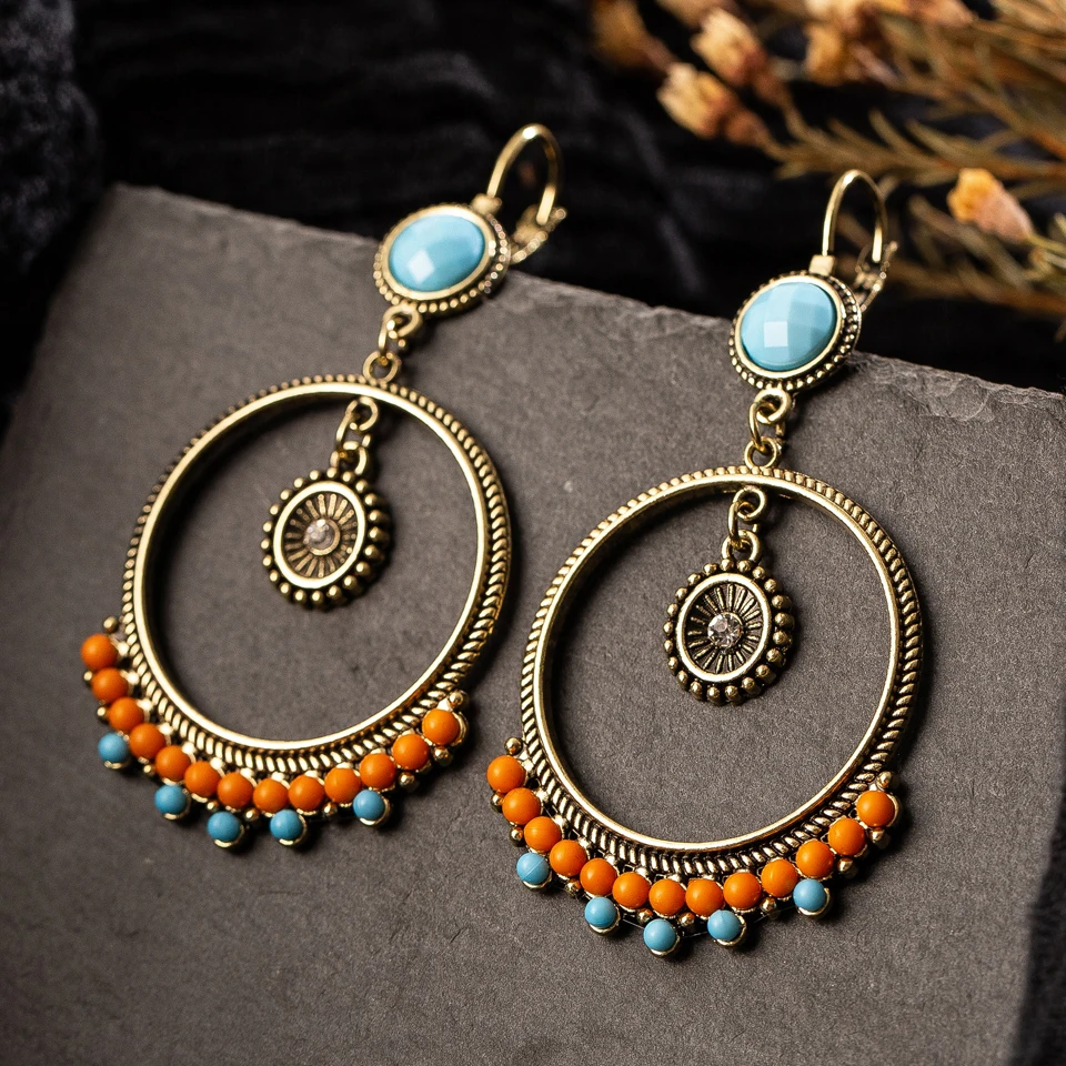 Vintage Ethnic Round Beads Dangle Drop Earrings Hanging for Women Female Fashion Anniversary Party Jewelry Ornaments Accessories
Vintage Ethnic Round Beads Dangle Drop Earrings Hanging for Women Female Fashion Anniversary Party Jewelry Ornaments Accessories