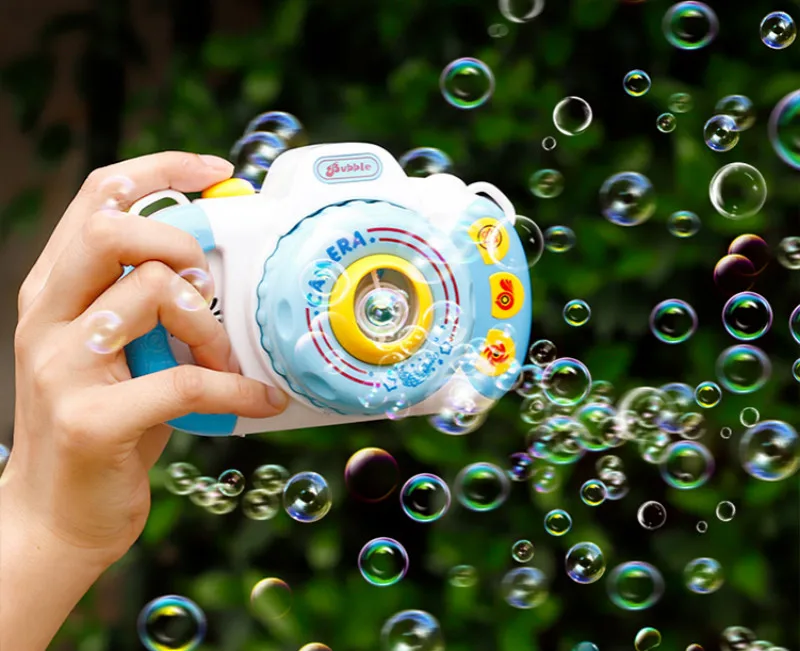 

Bubble Blowing Toys воздуходувка Автоматическая электрическая легкая музыкальная игрушка мыло в виде фотокамеры пузырчатая машина летние уличные ...