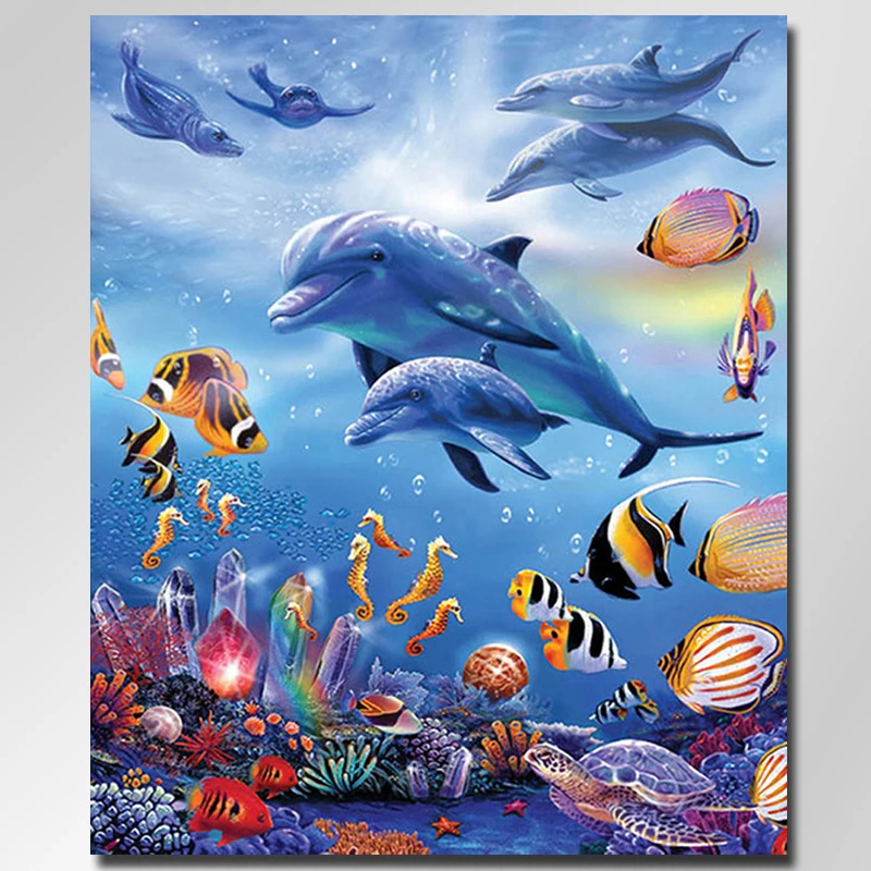 5D DIY Diamond Painting Dolphins Animal Full Round/square Diamond embroidery Cross stitch Diamond crystal Wall Painting gift
5D DIY Diamond Painting Dolphins Animal Full Round/square Diamond embroidery Cross stitch Diamond crystal Wall Painting gift