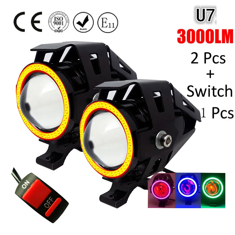 Motorcycle LED U7 Headlight 6500K Super Bright 12v 125w Headlamp Motorbike Fog spot lights Motorcycle auxiliary Driving Lamp DRL
Motorcycle LED U7 Headlight 6500K Super Bright 12v 125w Headlamp Motorbike Fog spot lights Motorcycle auxiliary Driving Lamp DRL