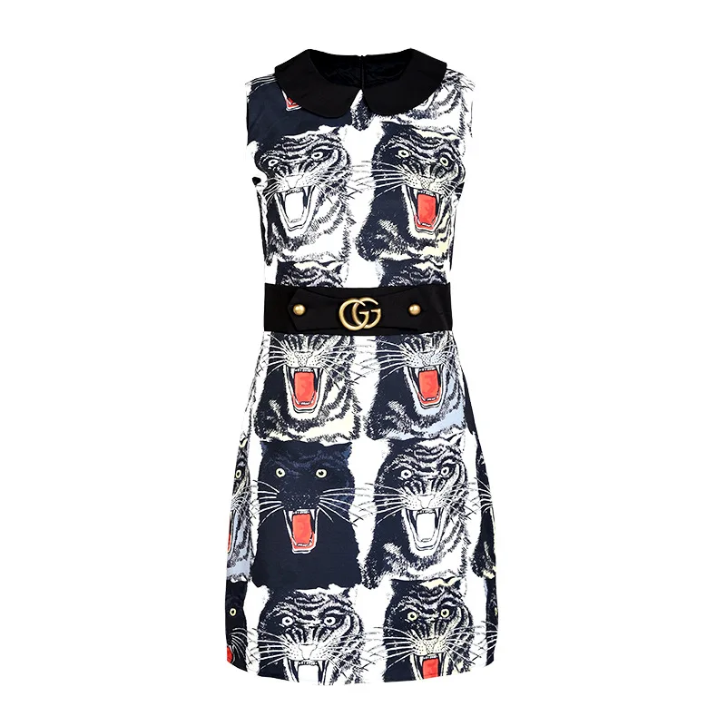 New None rivet letters with car metal belt tiger leopard print dress sleeveless waist
New None rivet letters with car metal belt tiger leopard print dress sleeveless waist