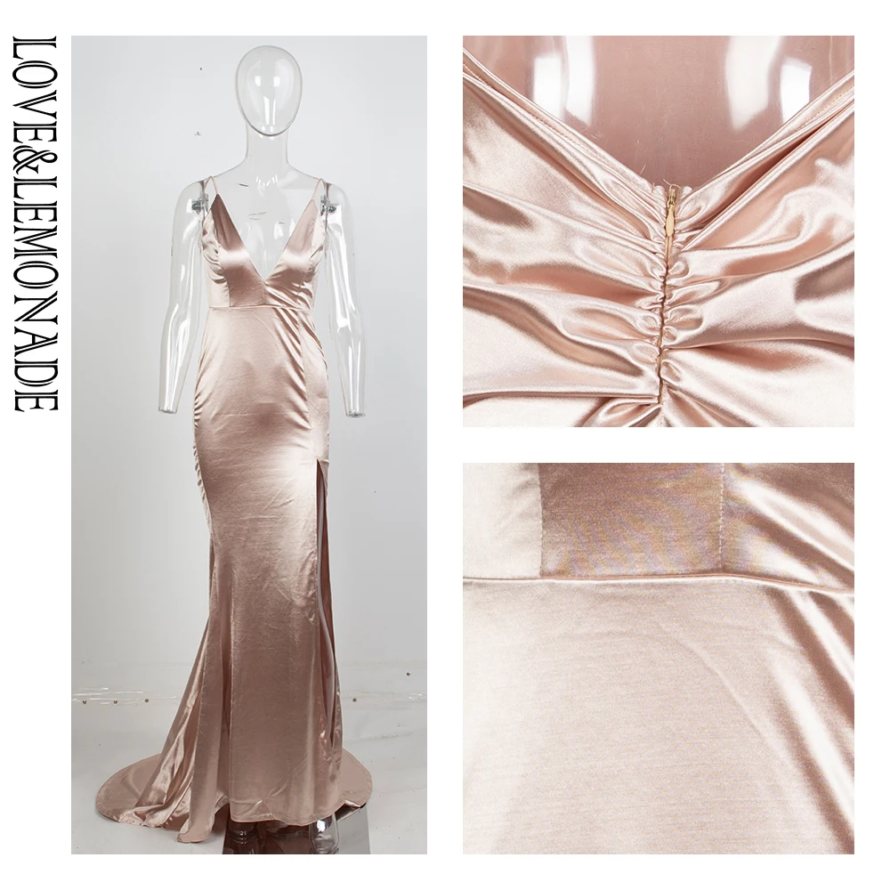 LOVE & LEMONADE Sexy Deep V-Neck NUDE Cut Out Sling Open Back Bodycon Long Dress LM81222-1
LOVE & LEMONADE Sexy Deep V-Neck NUDE Cut Out Sling Open Back Bodycon Long Dress LM81222-1