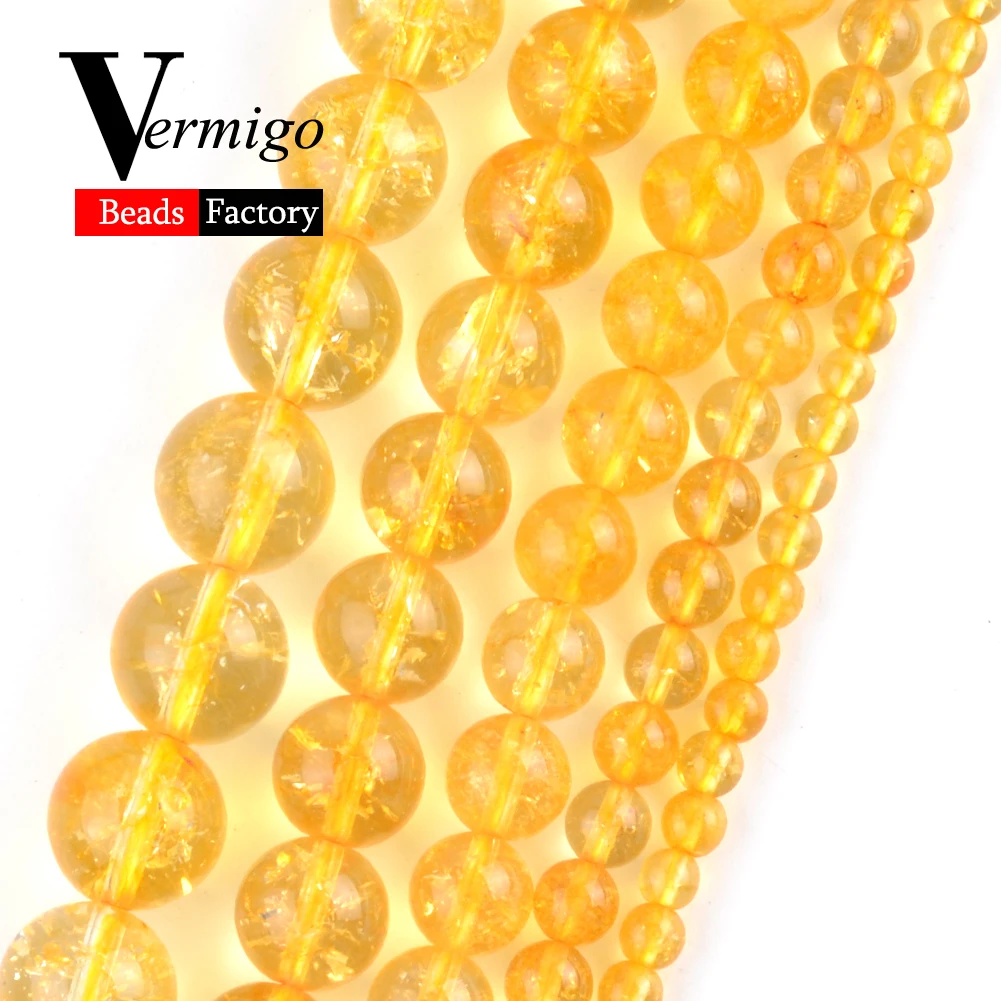 Natural Citrines Round Stone Beads For Jewelry Making DIY Necklace Bracelet 4mm-12mm Spacer Loose Beads 15" Wholesale
Natural Citrines Round Stone Beads For Jewelry Making DIY Necklace Bracelet 4mm-12mm Spacer Loose Beads 15" Wholesale