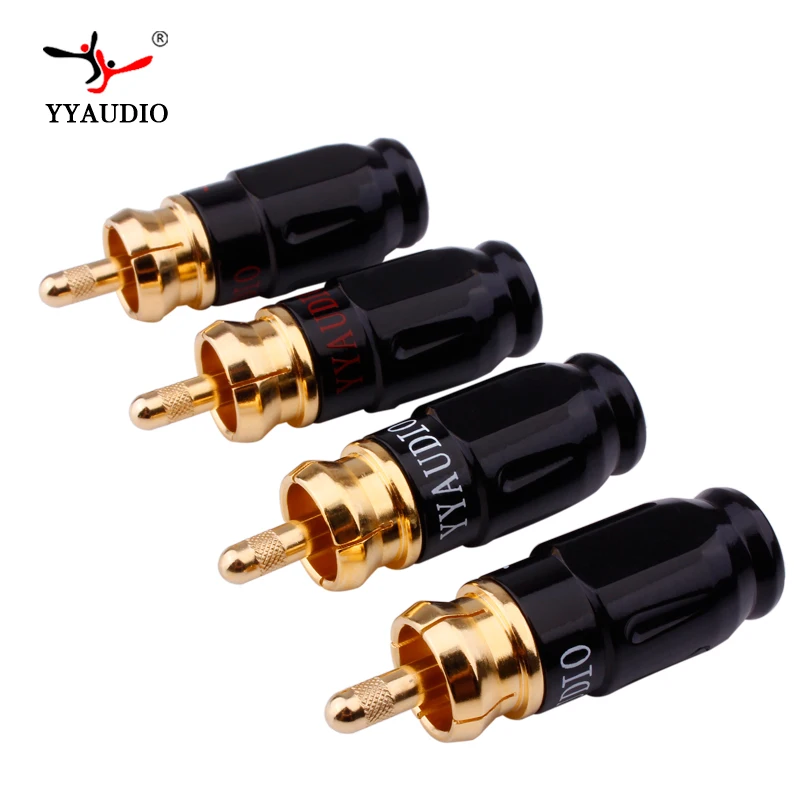 YYAUDIO 4pcs/lot Male Audio Video Connector Gold Adapter For Cable DIY gold snake RCA Plug Gold Wire Connector
YYAUDIO 4pcs/lot Male Audio Video Connector Gold Adapter For Cable DIY gold snake RCA Plug Gold Wire Connector