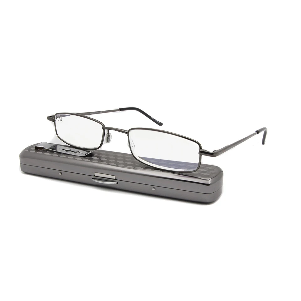 Square Reading Glasses Men Women Full Rim Diopter Glasses Metal Presbyopic Eyeglasses 1.0 1.5 2.0 With Case oculos de grau 
Square Reading Glasses Men Women Full Rim Diopter Glasses Metal Presbyopic Eyeglasses 1.0 1.5 2.0 With Case oculos de grau