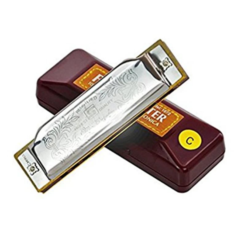 Suzuki Harmonica Folk master Standard 10-Hole Diatonic Harmonica Key of C Blues Harp mouth organ 1702 sliver color with case
Suzuki Harmonica Folk master Standard 10-Hole Diatonic Harmonica Key of C Blues Harp mouth organ 1702 sliver color with case
