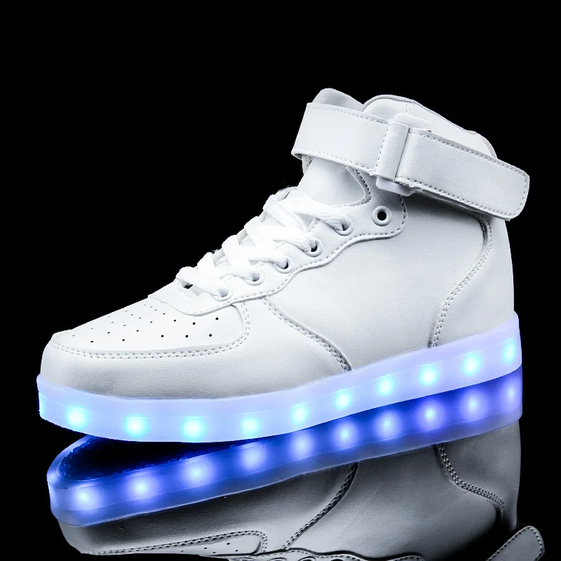 Adult & Children High Shoes 7 Colorful LED Lights With USB Charging Boys & Girls & Men Fluorescent Sneakers Size 31-44
Adult & Children High Shoes 7 Colorful LED Lights With USB Charging Boys & Girls & Men Fluorescent Sneakers Size 31-44