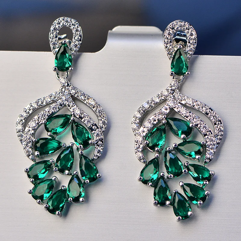 Wong Rain Luxury 100% 925 Sterling Silver Ruby Emerald Sapphire Gems Drop Dangle Ear Studs Wedding Engagement Earrings Wholesale
Wong Rain Luxury 100% 925 Sterling Silver Ruby Emerald Sapphire Gems Drop Dangle Ear Studs Wedding Engagement Earrings Wholesale
