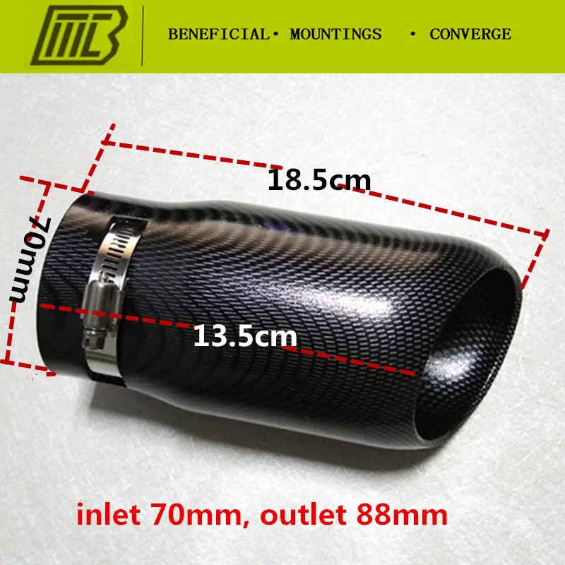 New Carbon Fiber Design Metal Tube Muffler Exhaust Tip/Muffler Inlet 7cm Outlet 8.8cm,General Large Caliber
New Carbon Fiber Design Metal Tube Muffler Exhaust Tip/Muffler Inlet 7cm Outlet 8.8cm,General Large Caliber