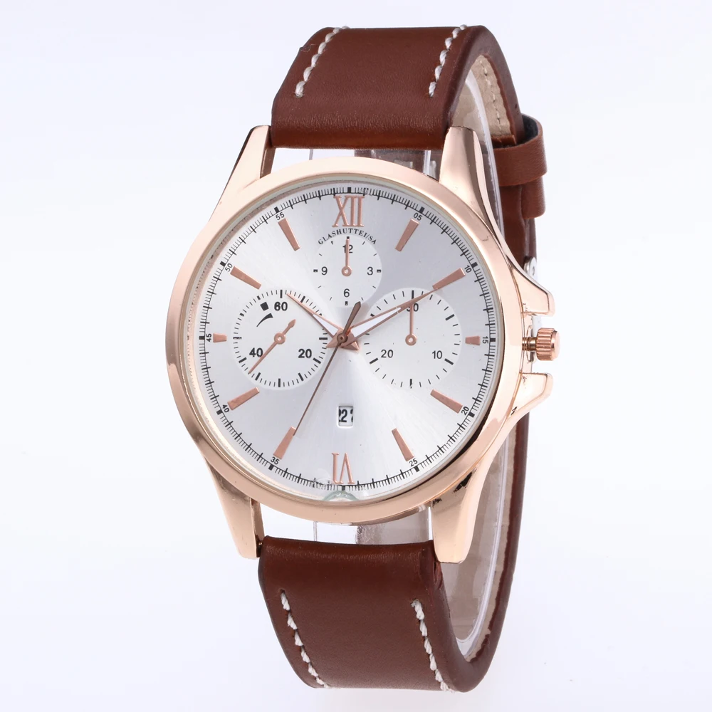 Dropshipping Men Business Leisure Military Watch Leather Calendar watch Quartz Sport men wristwatches Clock Relogio Masculino K
Dropshipping Men Business Leisure Military Watch Leather Calendar watch Quartz Sport men wristwatches Clock Relogio Masculino K
