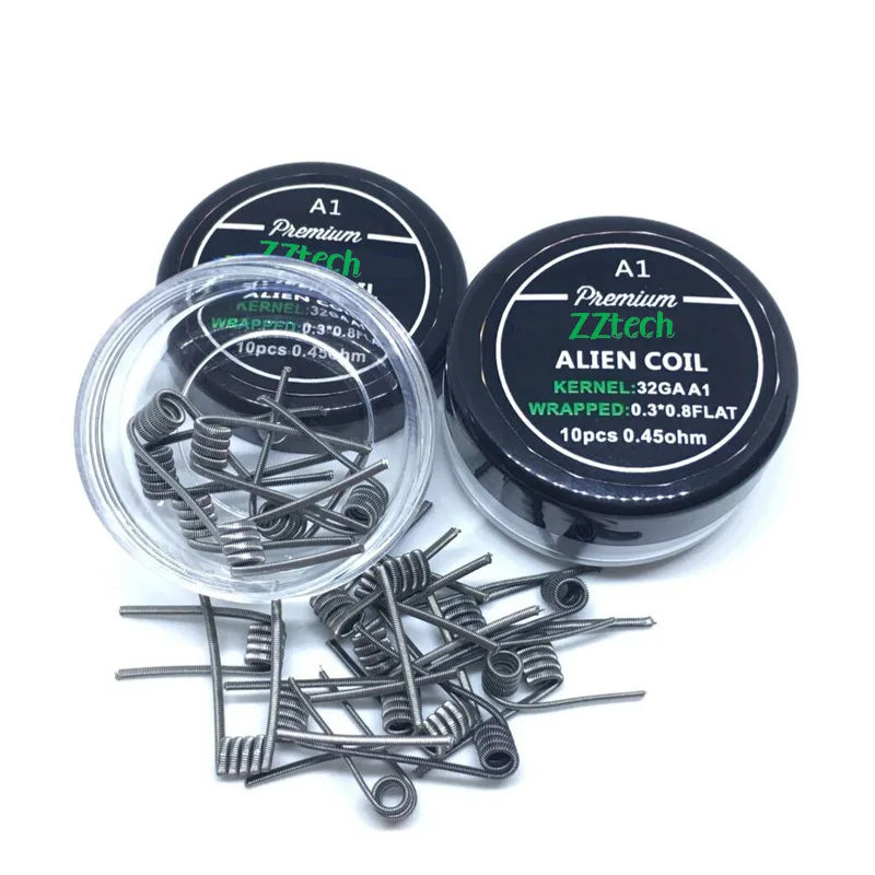 ZZtech heating wire A1 ALIEN Coil prebuilt Coil electronic cigarette rda atomizer wick coil resistance Alien clapton coil
ZZtech heating wire A1 ALIEN Coil prebuilt Coil electronic cigarette rda atomizer wick coil resistance Alien clapton coil