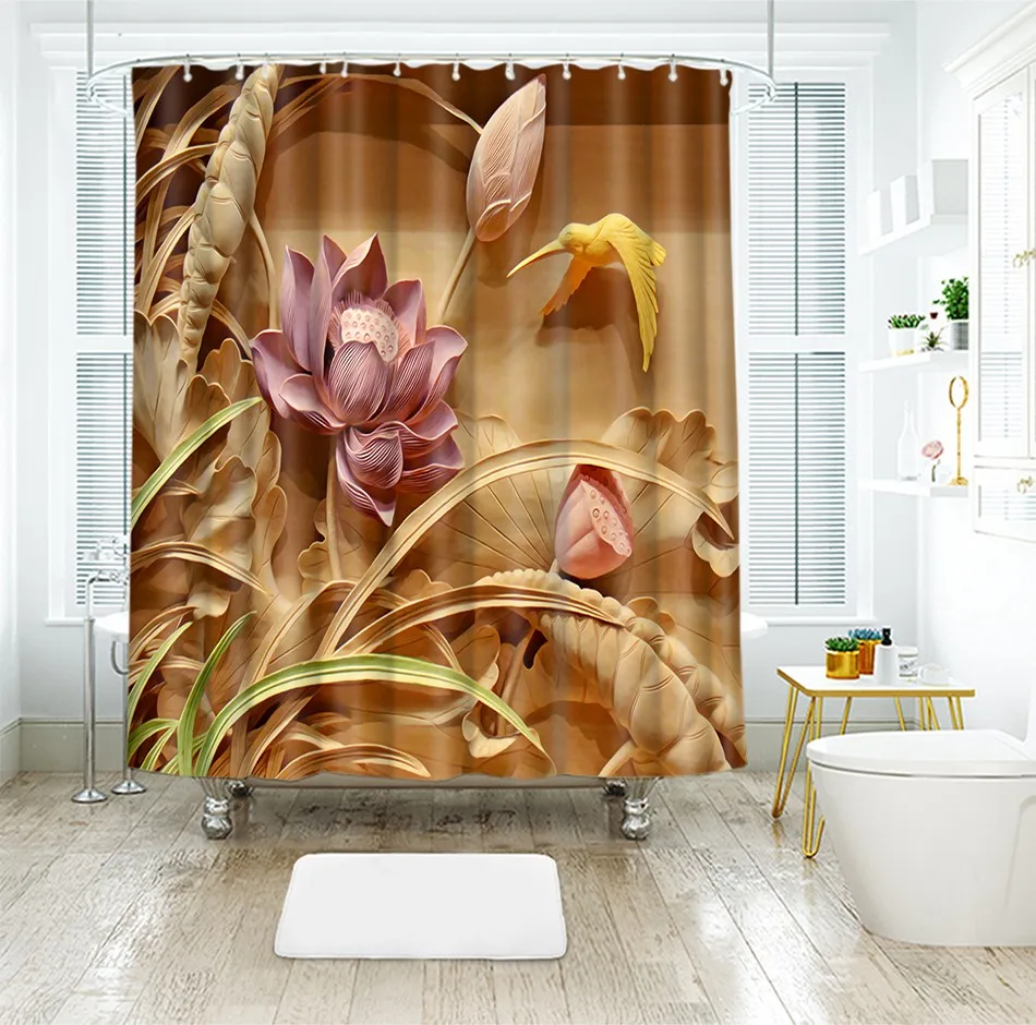3d Lotus Leaf Classical Style View Shower Curtains Bathroom Curtain Comfortable Thicken Waterproof Thickened Bath Curtain
3d Lotus Leaf Classical Style View Shower Curtains Bathroom Curtain Comfortable Thicken Waterproof Thickened Bath Curtain