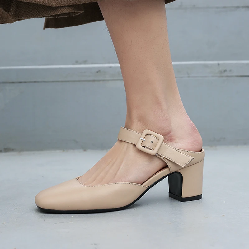 WETKISS Thick High Heels Women Slippers Square Toe Footwear Slides Shoes Casual Lady Slipper Leather Woman Mules Shoes Spring
WETKISS Thick High Heels Women Slippers Square Toe Footwear Slides Shoes Casual Lady Slipper Leather Woman Mules Shoes Spring