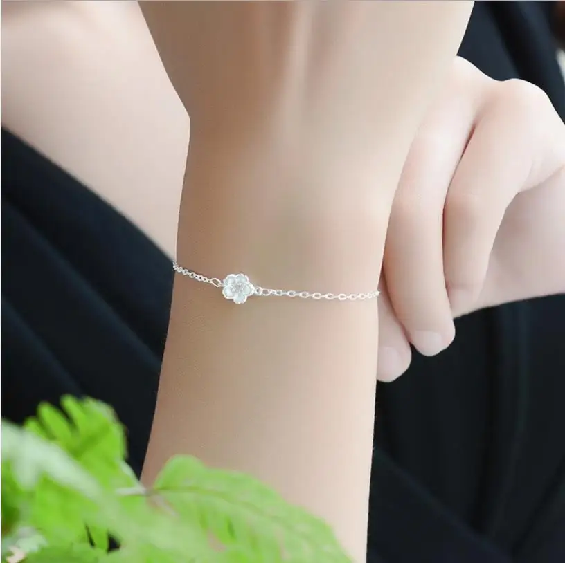 TJP Romantic Pink Crystal Cherry Blossoms Women Bracelets Jewelry New Fashion 925 Silver Bracelets For Girl Party Accessories
TJP Romantic Pink Crystal Cherry Blossoms Women Bracelets Jewelry New Fashion 925 Silver Bracelets For Girl Party Accessories