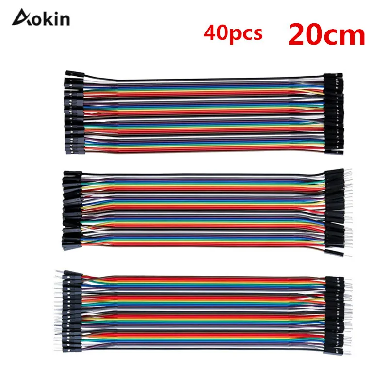 Dupont Line 20cm Male to Male, Female to Male, and Female to Female 40 pcs Jumper Wire Connector Dupont Cable for Breadboard
Dupont Line 20cm Male to Male, Female to Male, and Female to Female 40 pcs Jumper Wire Connector Dupont Cable for Breadboard