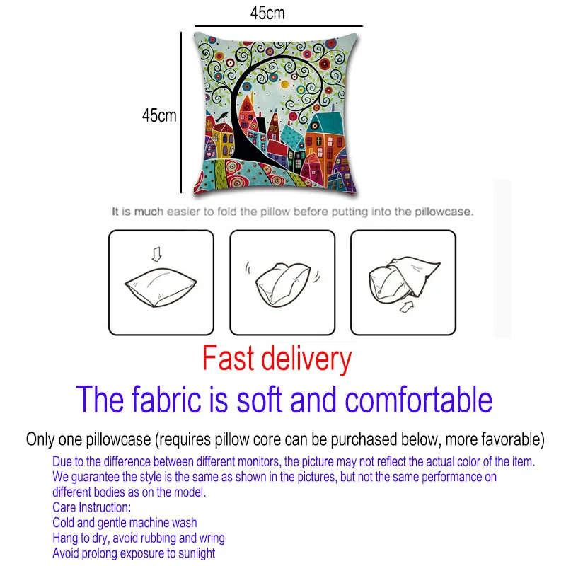 Hand-Painted Retro Rural Color Cities 45*45cm Cushion Cover Linen Throw Pillow Car Home Decoration Decorative Pillowcase
Hand-Painted Retro Rural Color Cities 45*45cm Cushion Cover Linen Throw Pillow Car Home Decoration Decorative Pillowcase