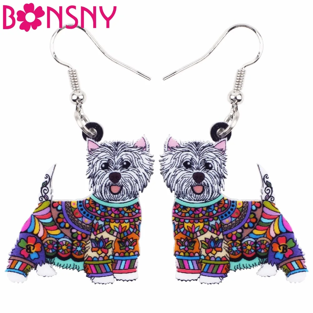 Bonsny Big Animal Acrylic Stud Dangle Drop West Highland White Terrier Long Earrings 2018 News Fashion Jewelry For Girls Women
Bonsny Big Animal Acrylic Stud Dangle Drop West Highland White Terrier Long Earrings 2018 News Fashion Jewelry For Girls Women