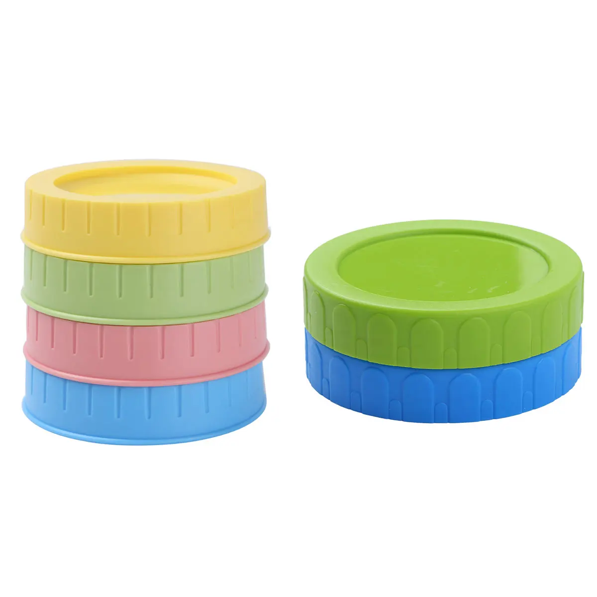 2/4Pcs Mason Jar Lids Leak Proof Seal Silicone O Ring Plastic Screw Lid Universal Storage Cap Cover for Wide Mouth Mug Cannings
2/4Pcs Mason Jar Lids Leak Proof Seal Silicone O Ring Plastic Screw Lid Universal Storage Cap Cover for Wide Mouth Mug Cannings